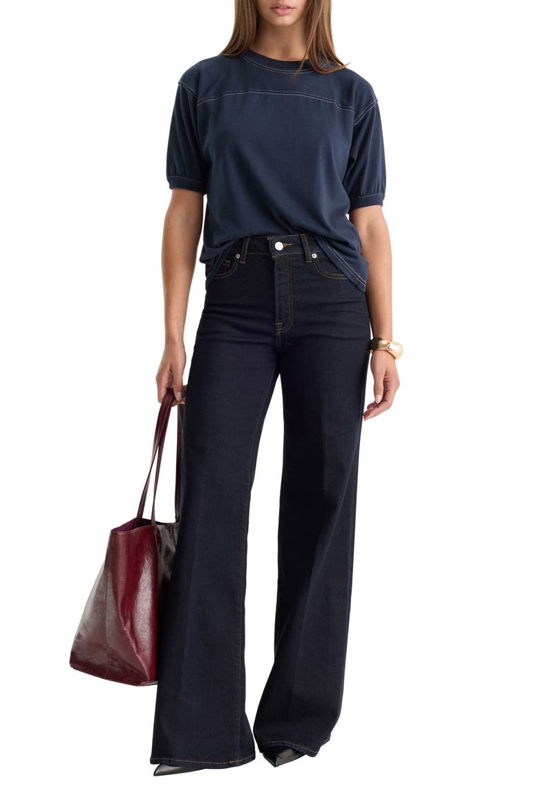 Good Waist High Waist Palazzo Wide Leg Jeans, Alternate, color, RINSE