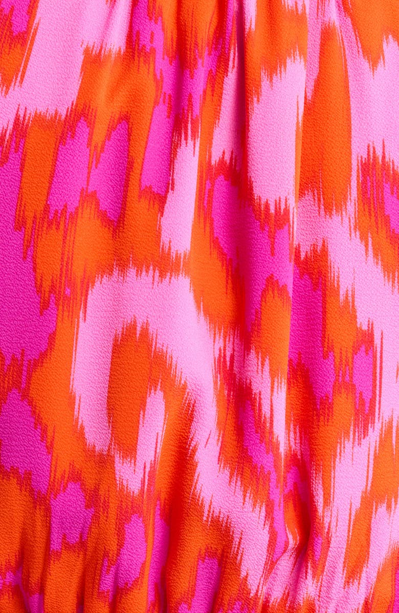 SUGARLIPS Charly Starla Puff Sleeve Tiered Dress, Alternate, color, Orange Fuchsia Multi