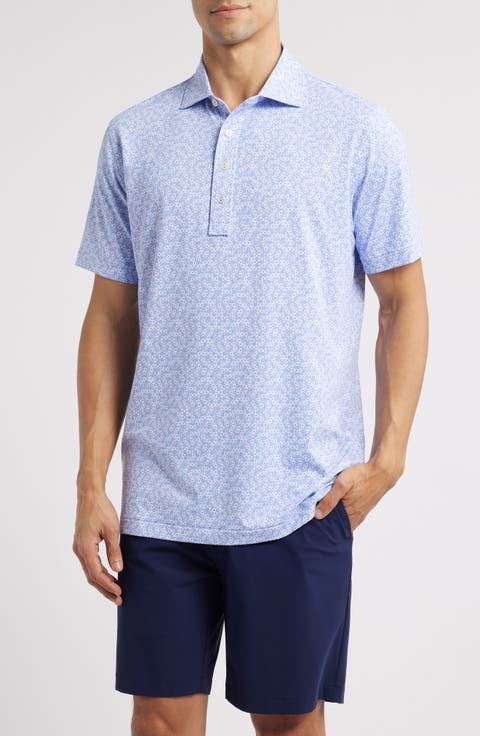Crown Crafted Avenue Wheel Print Performance Polo