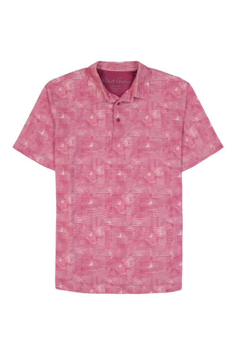 Norlen Geo Pattern Performance Golf Polo, Alternate, color, PINK