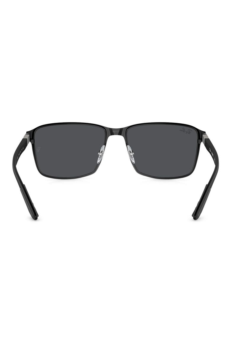 59mm Square Gradient Sunglasses, Alternate, color, MATTE BLACK