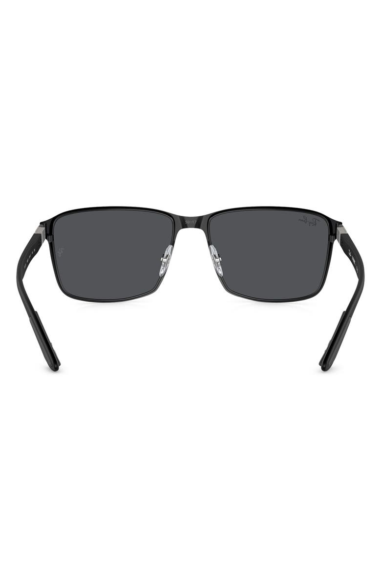 Ray-Ban 59mm Square Gradient Sunglasses, Alternate, color, Matte Black