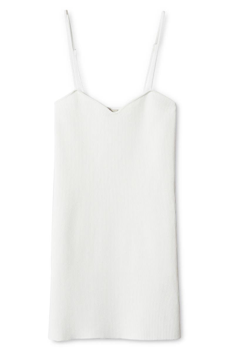 MANGO Sweetheart Neck Rib Minidress, Alternate, color,