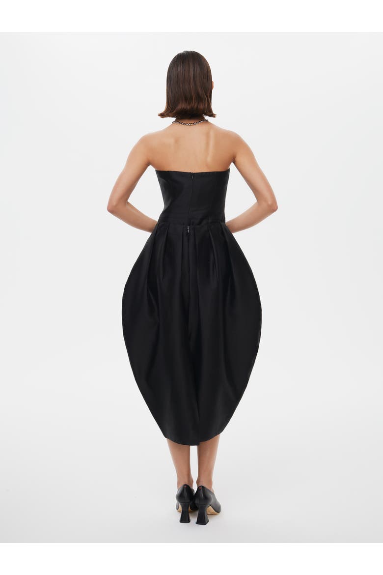 Silk Wool Blend Voluminous Tulip Skirt, Alternate, color, Black