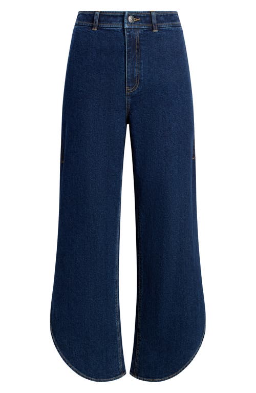 Cinq À Sept Hannah Wide Leg Jeans In Blue