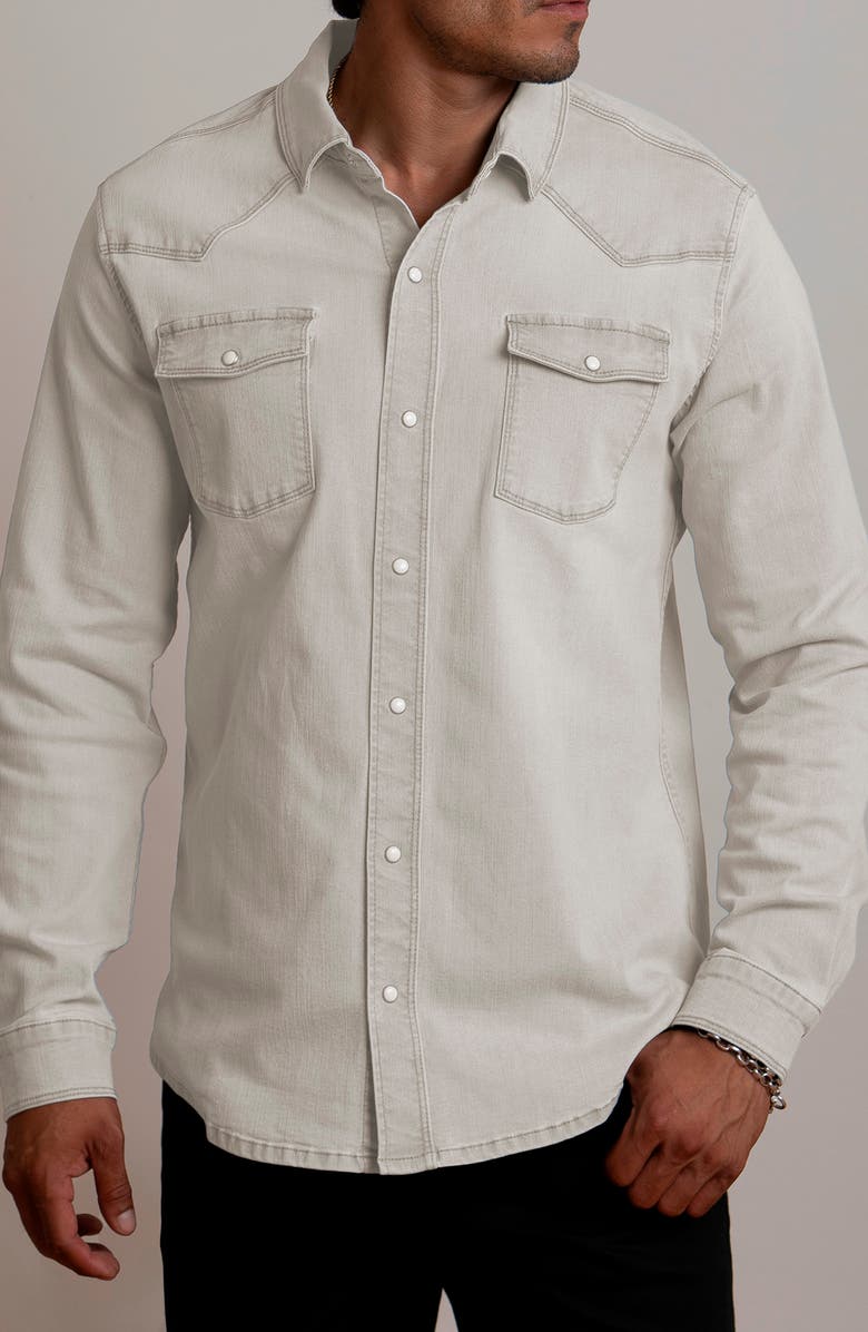 CANYON OF HEROES Stretch Western Canvas Shirt, Main, color, Birch
