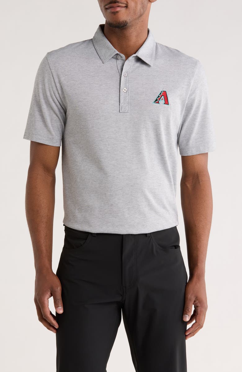 TravisMathew The Zinna Arizona Diamondbacks Polo, Main, color, Heather Grey