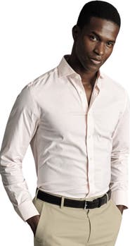 Charles Tyrwhitt Geo Print Non-Iron Stretch Twill Shirt