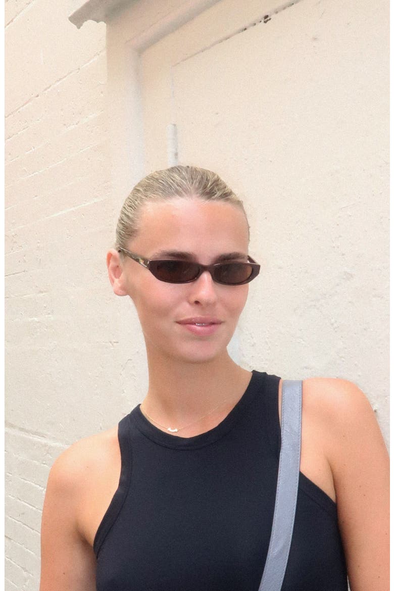 Gisele Cateye Polarized Sunglasses, Alternate, color, Brown