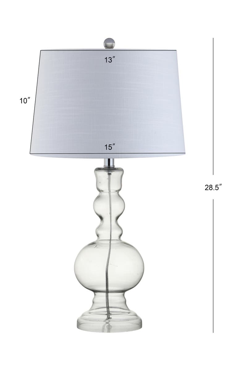 JONATHAN Y Genie 28.5" Glass LED Table Lamp, Alternate, color, Clear