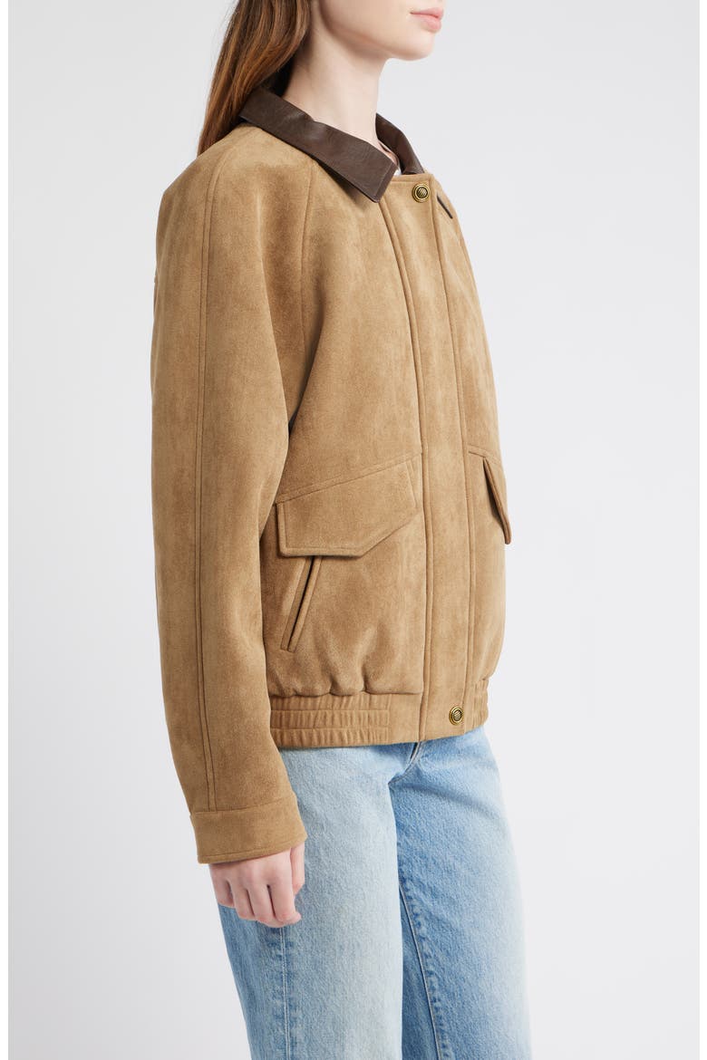 Faux Suede Chore Coat, Alternate, color, CHESTNUT