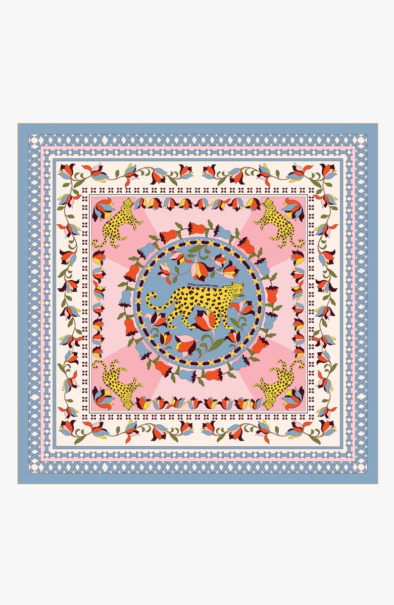 Jessie Zhao New York Double Sided Silk Scarf of Tropical Love, Alternate, color, 