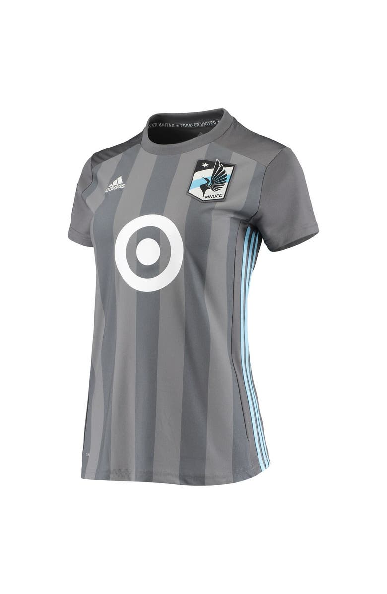 adidas Women's adidas Gray Minnesota United FC 2018/19 Replica Primary Jersey, Alternate, color,