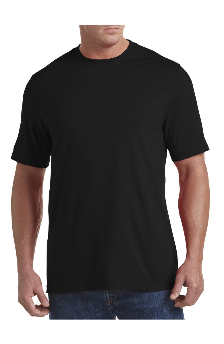 Harbor Bay by DXL Big & Tall Moisture-Wicking Jersey T-Shirt, Alternate, color, Caviar