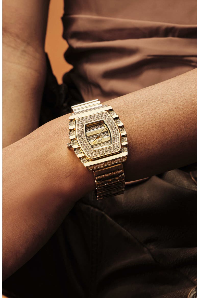 Echelon Bracelet Strap Watch, 34mm, Alternate, color, 18K GOLD