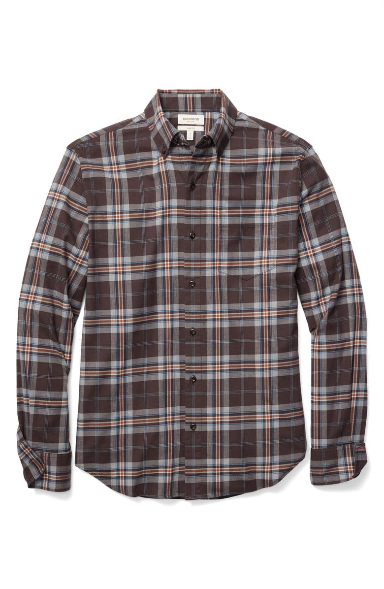 Bonobos Lightweight Stretch Flannel Button-Down Shirt, Alternate, color, Haroldon Plaid