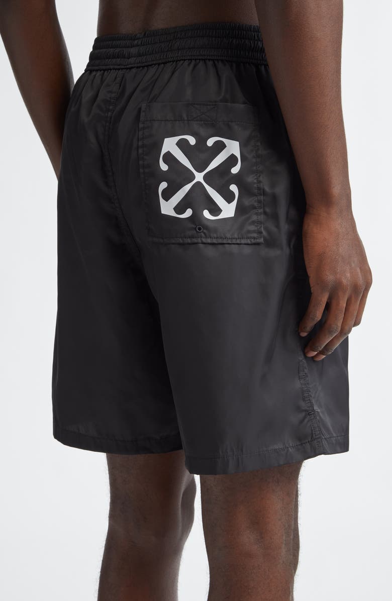 Off-White Arrow Surfer Swim Shorts, Alternate, color, 