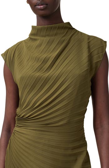 Rayanna Pleated Cap Sleeve Dress