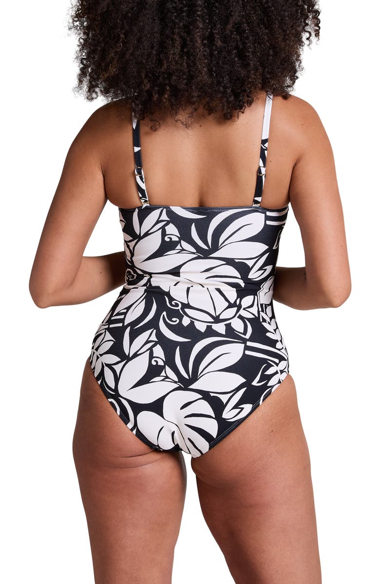Hunkemöller Mauritius Bandeau Bathingsuit, Alternate, color, Caviar