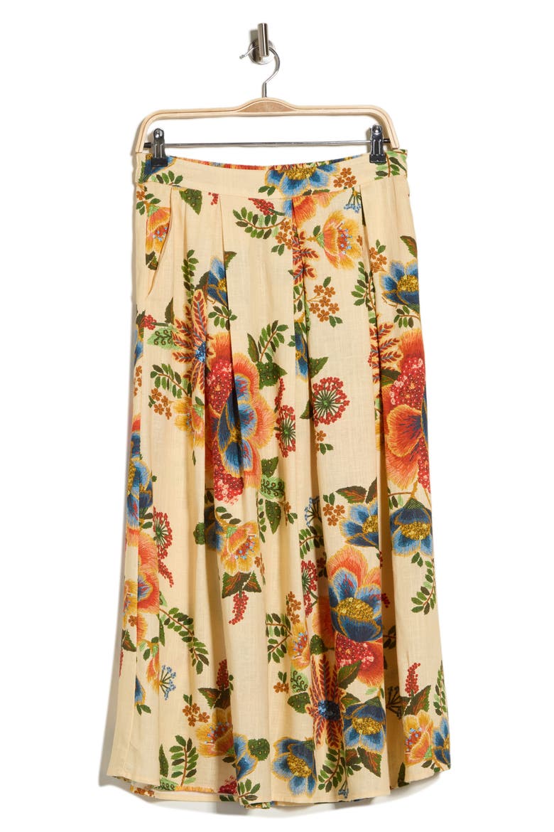 Floral Pull-On Maxi Skirt, Alternate, color, GARDEN PRINT