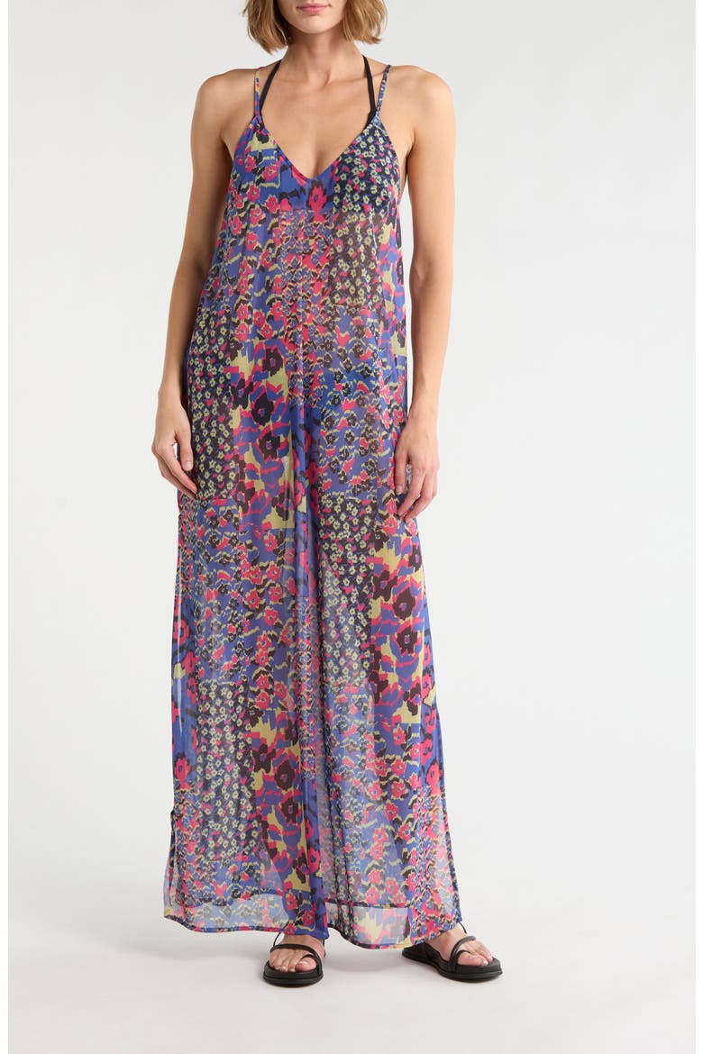 Debbie Cover-up Maxi Dress, Main, color, BLUE