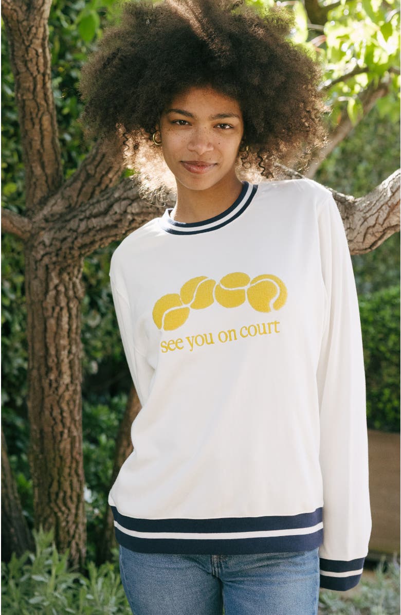 Ellsworth + Ivey Elle Women's Sweatshirt - See You On Court, Alternate, color, 