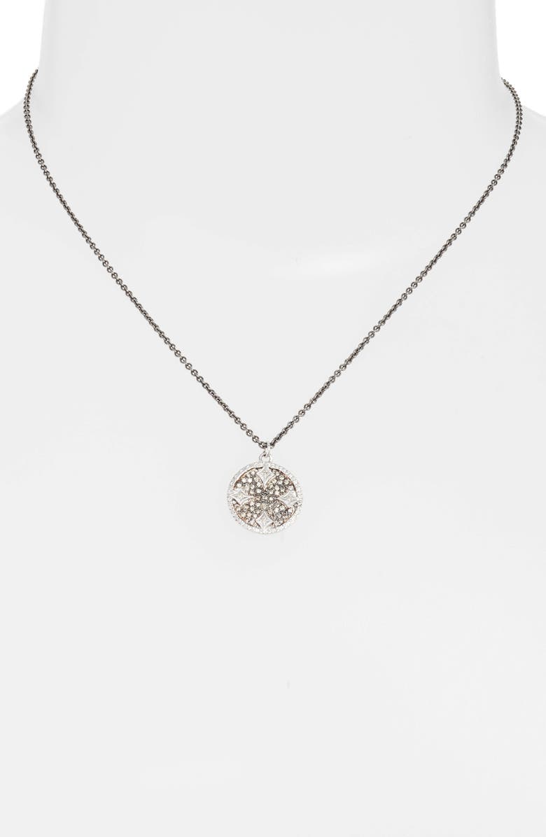 Armenta New World Champagne Diamond Pavé Pendant Necklace, Alternate, color,