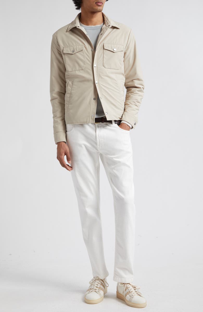 Eleventy Wool Blend Quilted Jacket, Alternate, color, Sand