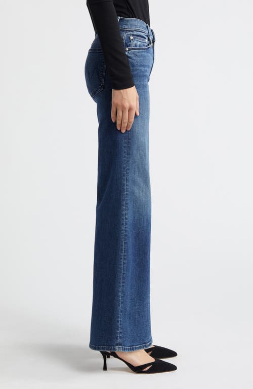 Mother Womens Perfectly Imperfect The Tomcat Roller Skimp Wide-leg Denim Jeans In Blue