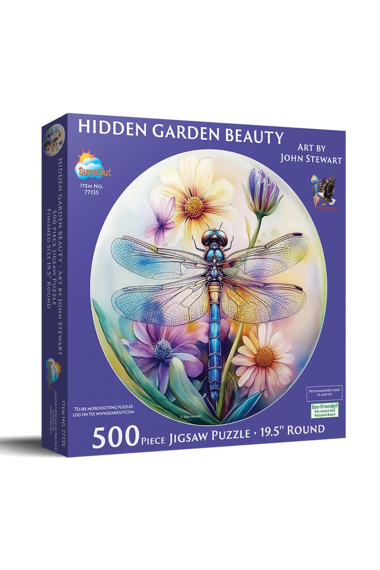 Hidden Garden Beauty 500 piece Jigsaw Puzzle for Adults Round, Main, color, Multicolor