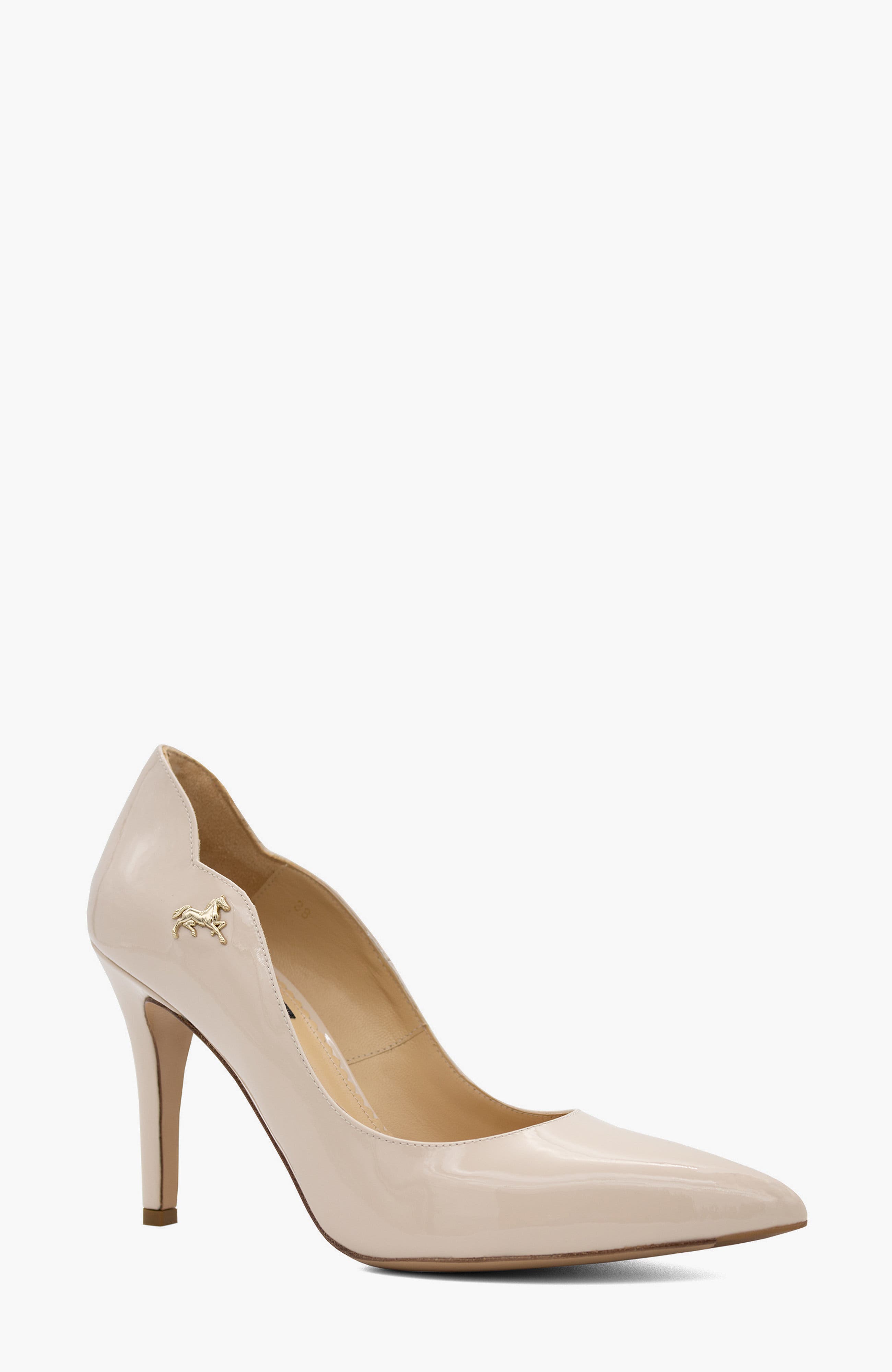All In Patent Leather High Heel Pump, Alternate, color, Beige
