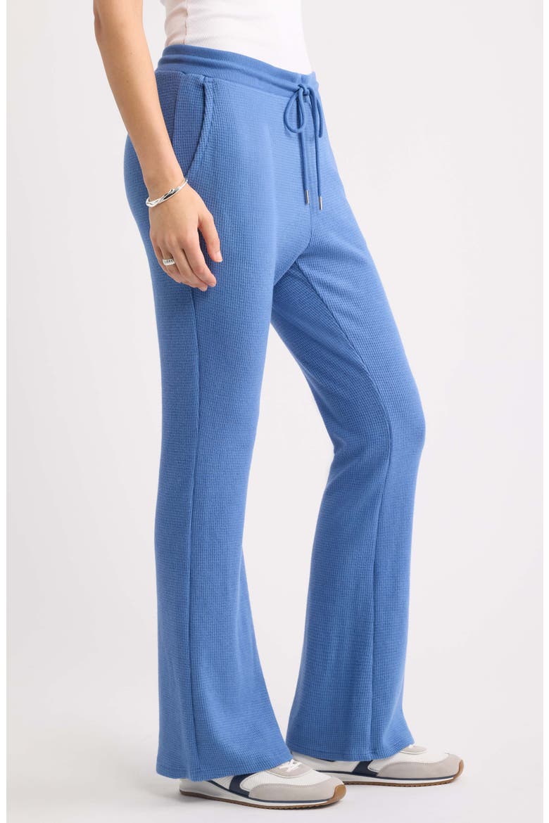 Waffle Flare Leg Pants, Alternate, color, BLUE GLORY