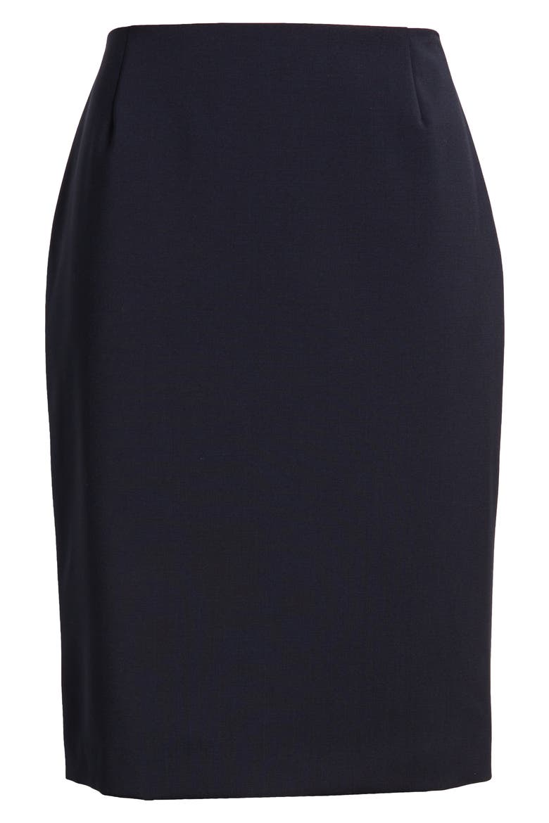 Vileah Virgin Wool Pencil Skirt, Alternate, color, DARK BLUE