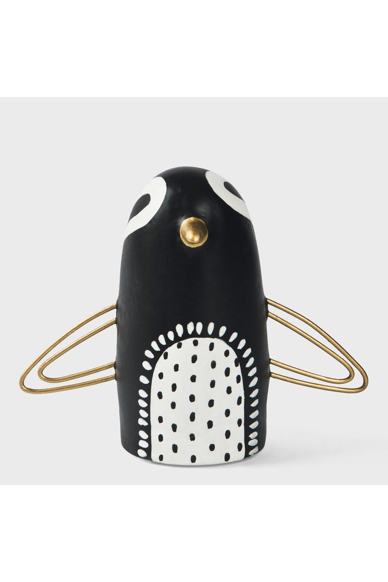 Midnight Penguin Figurine, Main, color, Black and White