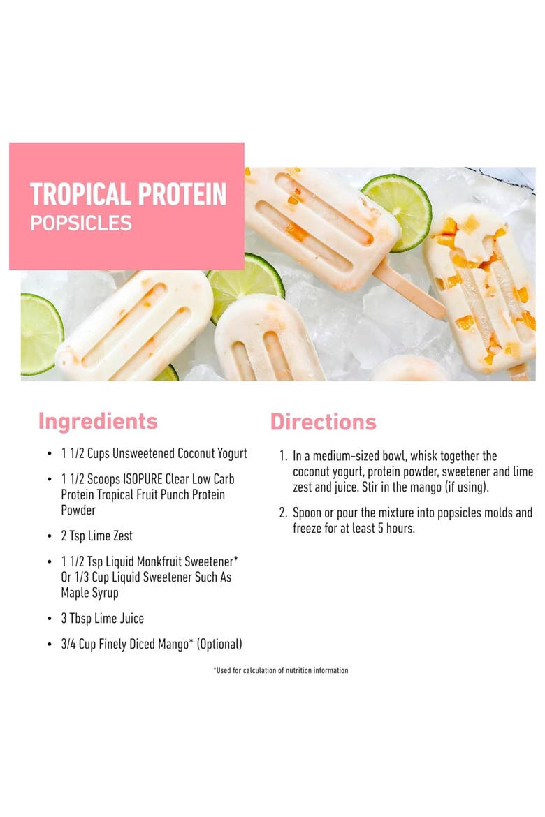 Infusions Clear Whey Protein Isolate Powder Tropical Punch, Alternate, color, None