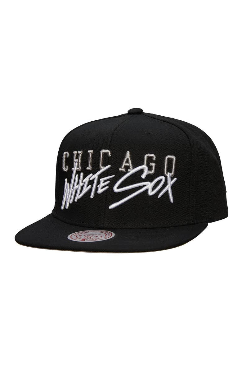 Mitchell & Ness Men's Mitchell & Ness Black Chicago White Sox Team Tagged Snapback Hat, Main, color, Black