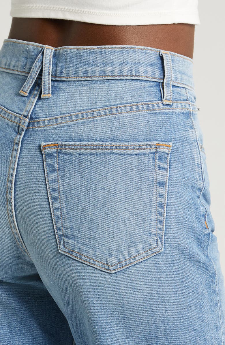 SLVRLAKE Grace Raw Hem High Waist Crop Wide Leg Jeans, Alternate, color, California Dream