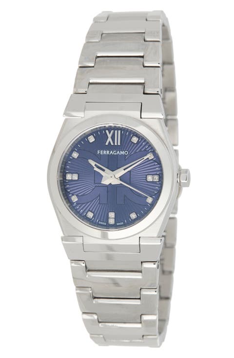 Vega Holiday Capsule Diamond Dial Bracelet Watch, 28mm