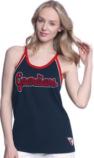 G-III 4HER BY CARL BANKS Women's G-III 4Her by Carl Banks Navy Cleveland Guardians Curveball Racerback Tank Top
