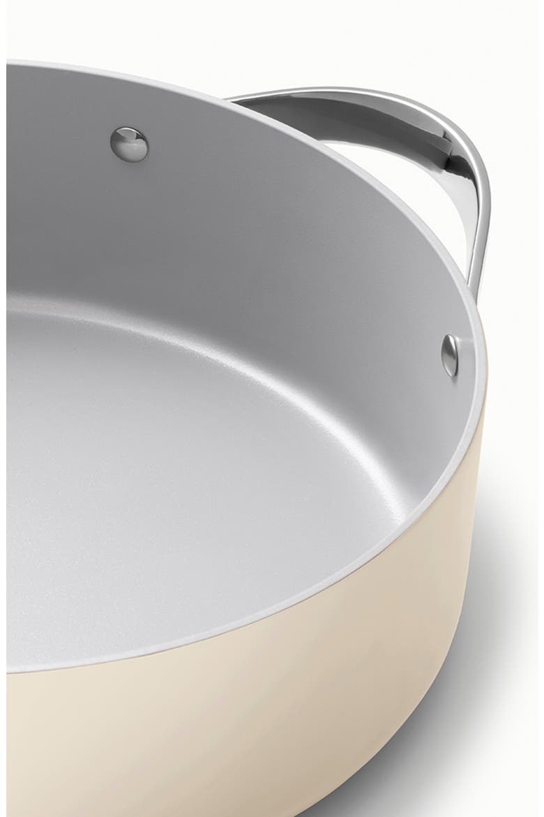Nonstick Ceramic Rondeau Pan & Lid, Alternate, color, CREAM