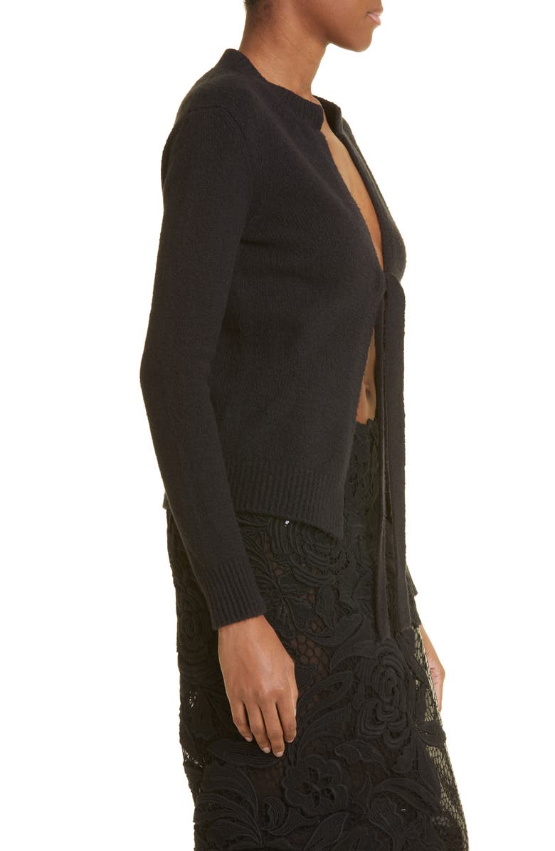 TOM FORD Tie Front Cotton Blend Cardigan, Alternate, color,