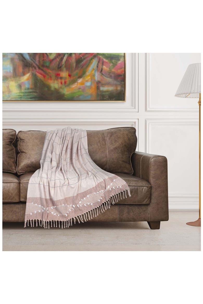 Adonia Fringe Throw Blanket, Alternate, color, GREY RUST