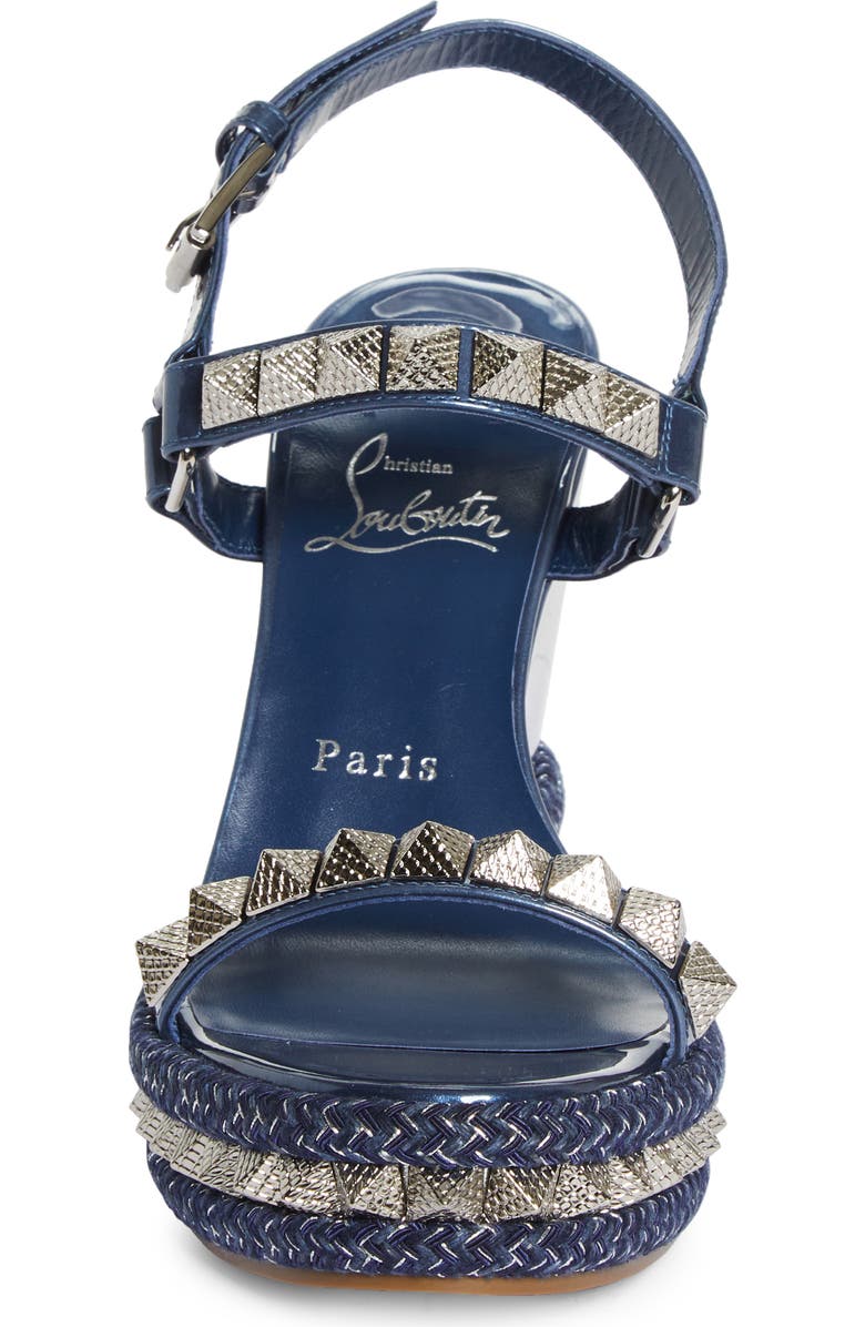 Christian Louboutin Pyraclou Espadrille Wedge Sandal, Alternate, color,