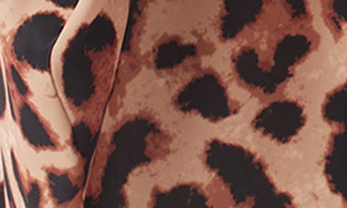 Do By Dee Ocleppo Jasmina Pussybow Tie Shift Dress In Animal Print