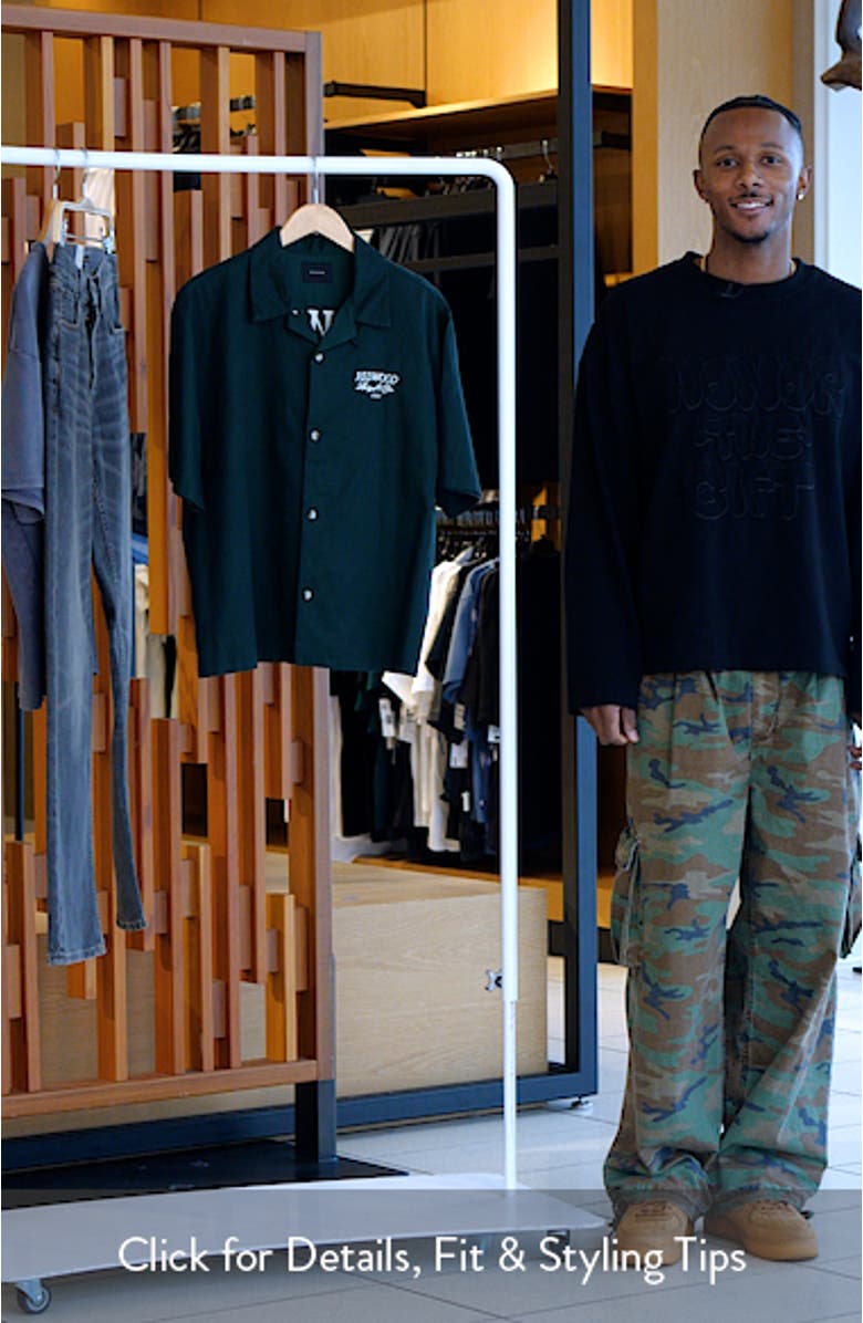 Embroidered Graphic Camp Shirt, sales video thumbnail