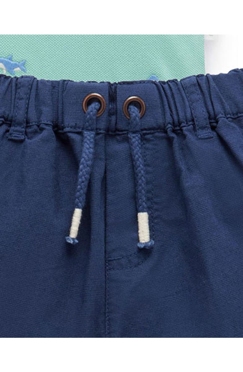 Purebaby Shark Polo Shirt & Short Set, Alternate, color, Shark Broderie