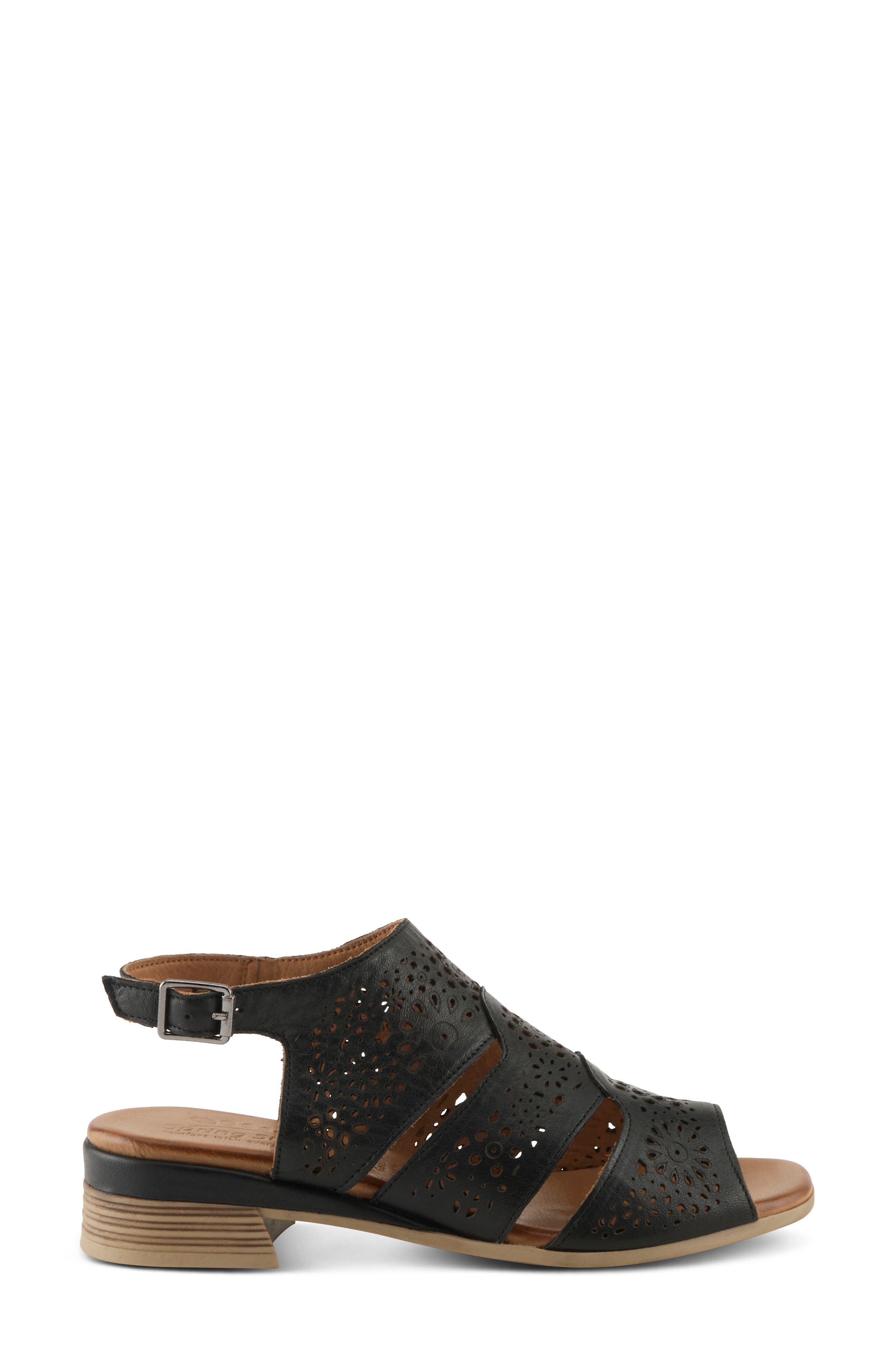 Spring Step Plasma Ankle Strap Sandal, Alternate, color, Black