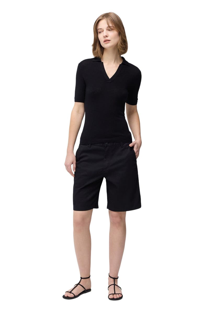 GOBI Mongolian Cashmere Cashmere Silk Women's Polo Shirt, Alternate, color, Black