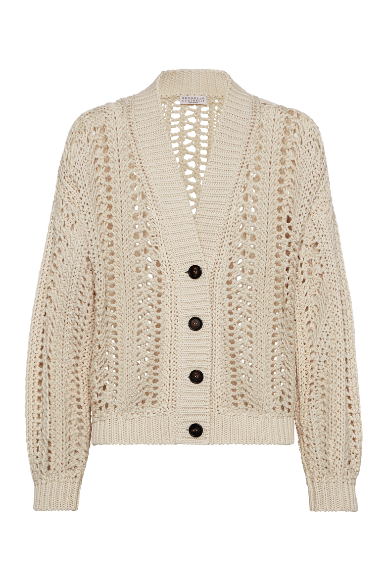 Ribbed Net cardigan, Main, color, Panama