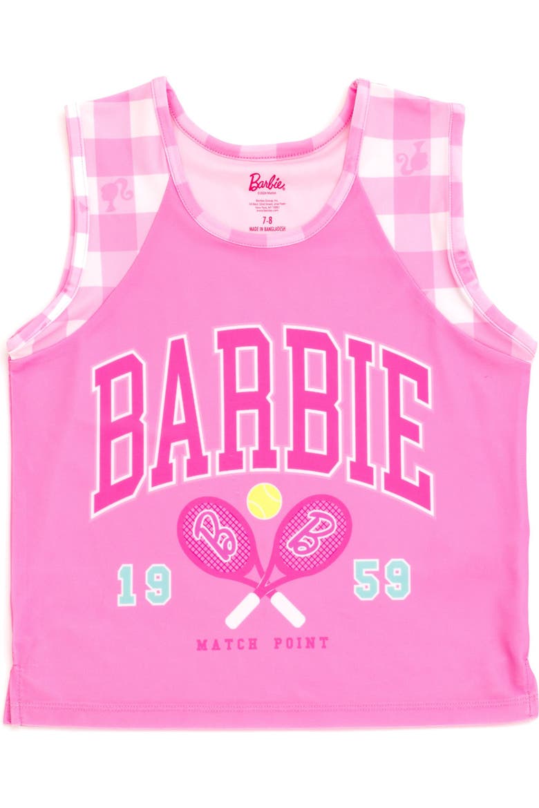 2-Piece Tank Top and Skort Set, Alternate, color, Barbie Pink Gingham